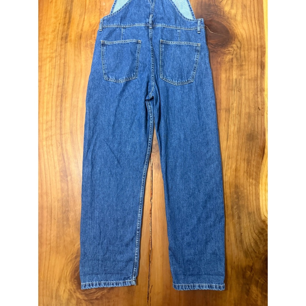 Free People Denim Overalls Small Jean Cotton Straight leg Medium Wash I4-8 - Picture 7 of 7